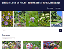Tablet Screenshot of gartenblog.merz-im-web.de